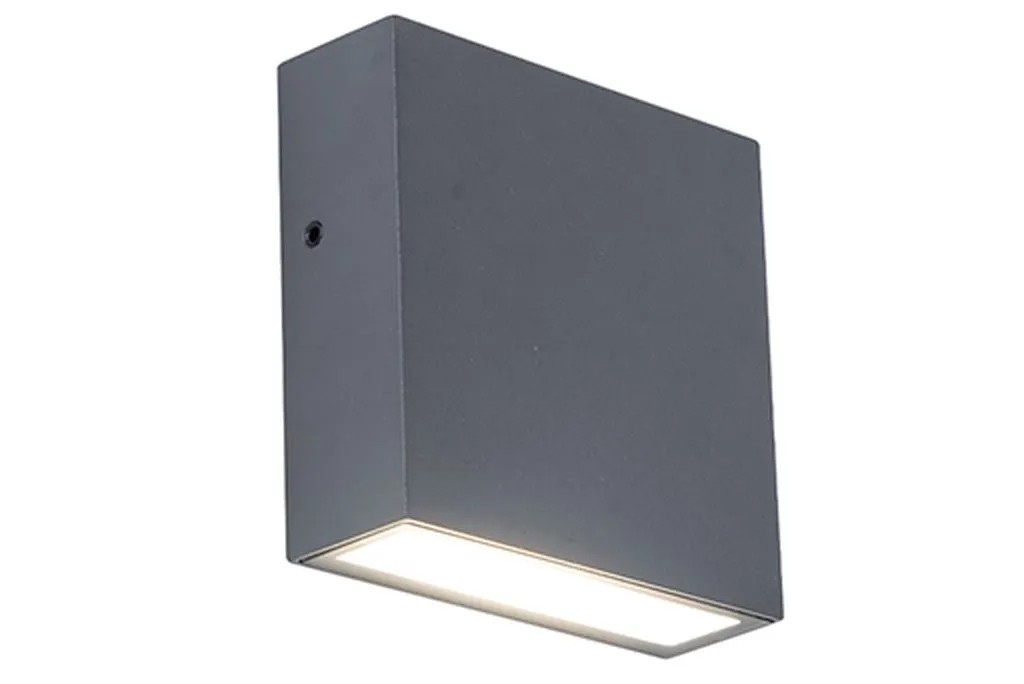LUTEC LED nást. svítidlo GEMINI FX tm. šedé 9,5W 750lm 4000K IP54 38x110x110mm LUTEC LED nást. svítidlo GEMINI FX tm. šedé 9,5W 750lm 4000K IP54 38x110x110mm
