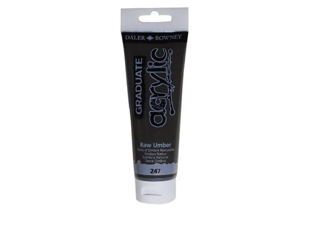 Daler Rowney Akrylová barva GRADUATE umbra přírodní, 120 ml Daler Rowney Akrylová barva GRADUATE umbra přírodní, 120 ml