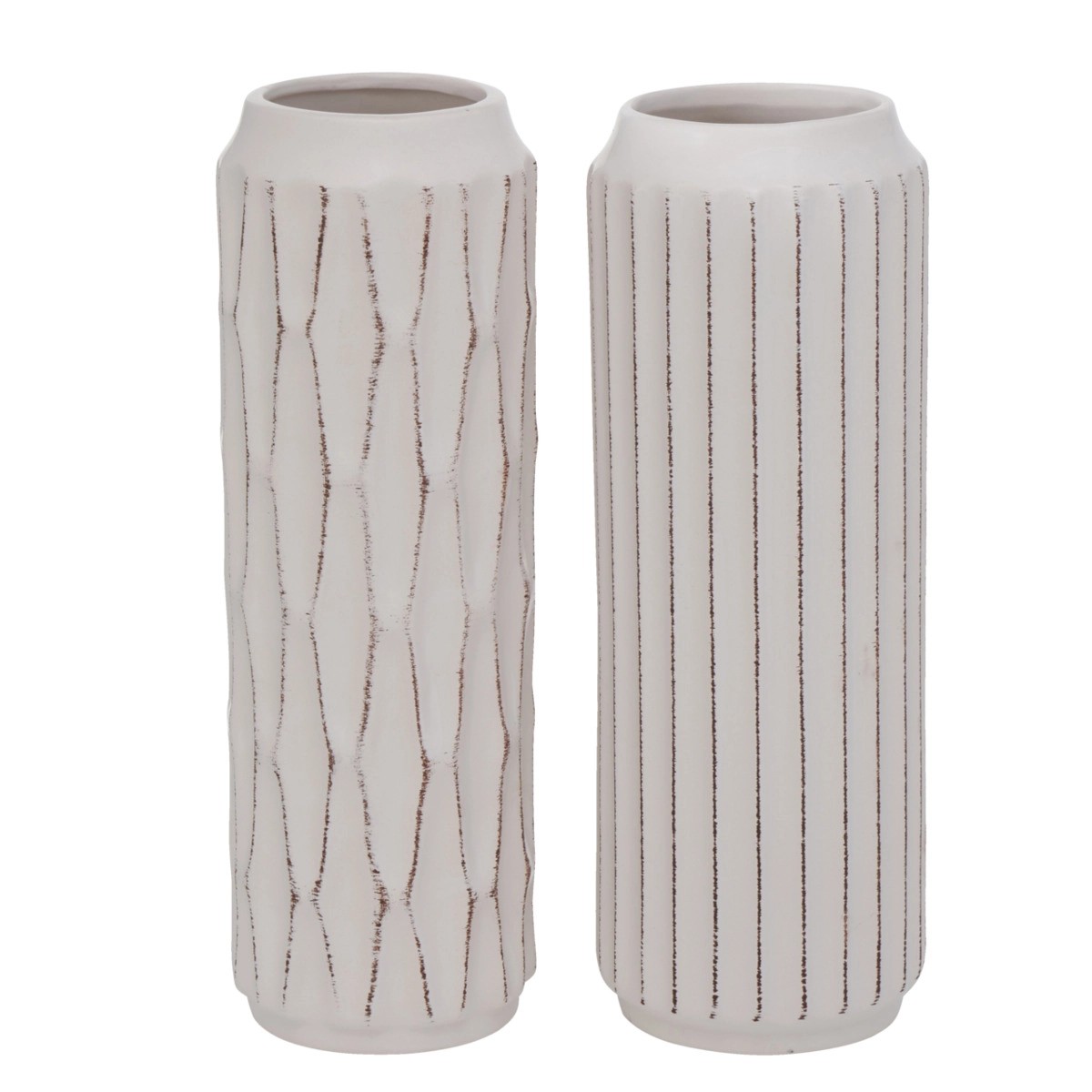 Boltze Home Váza Fratello, bílá, 2 varianty, pr. 10 x 27 cm Boltze Home Váza Fratello, bílá, 2 varianty, pr. 10 x 27 cm