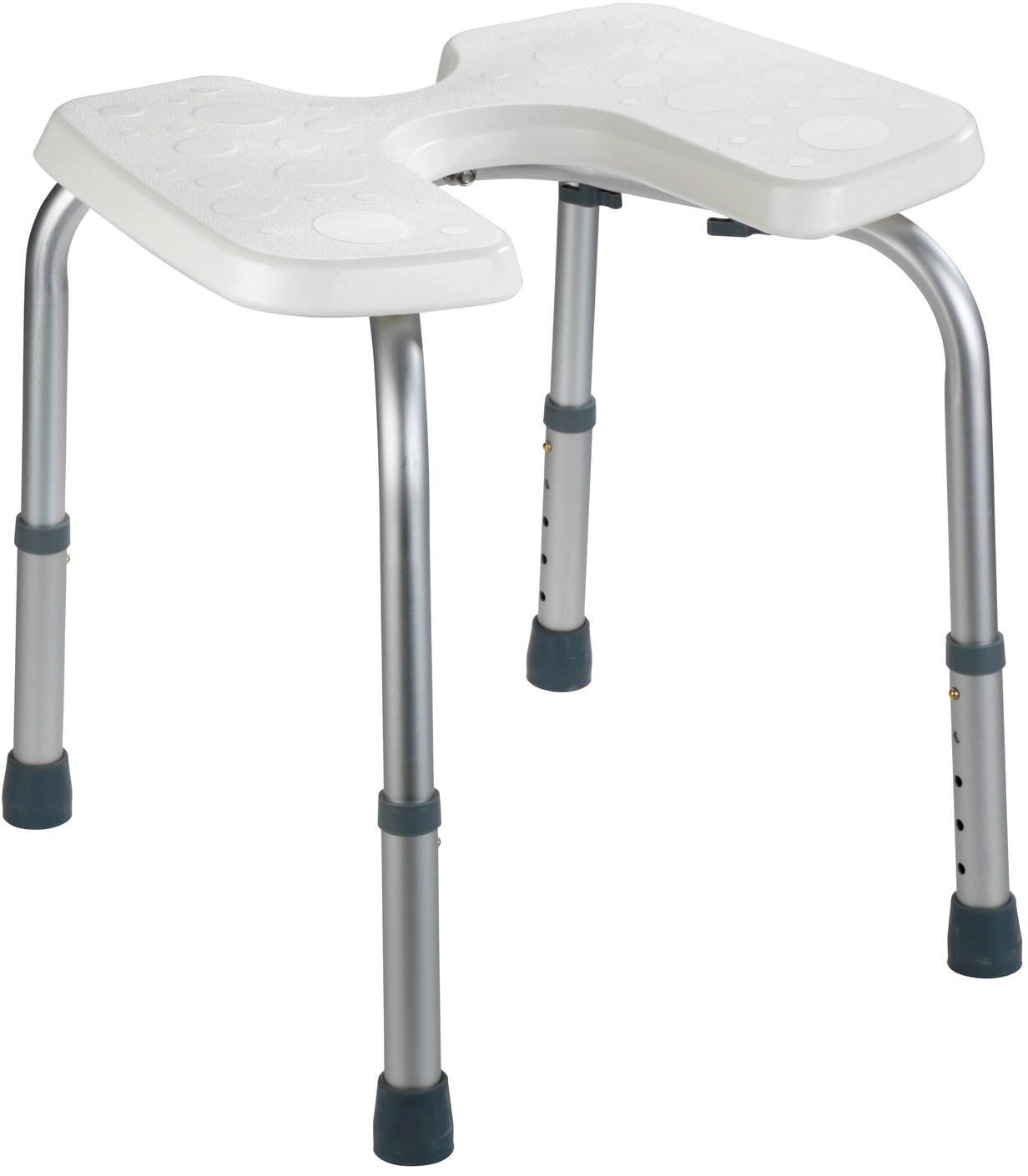 Wenko Stolička do sprchy s hygienickými výřezy Secura bílá výškově nastavitelná Wenko Stolička do sprchy s hygienickými výřezy Secura bílá výškově nastavitelná