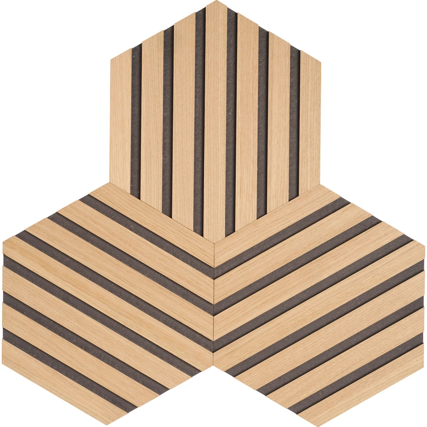 Denpanels Designové panely Šestiúhelník Dub MDF Černá 3dílná sada na stěnu a strop. Denpanels Designové panely Šestiúhelník Dub MDF Černá 3dílná sada na stěnu a strop.