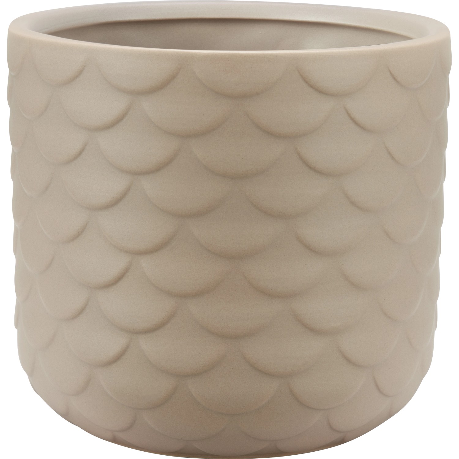 Strukturovaný keramický květináč, světle šedá, pr. 15 cm Strukturovaný keramický květináč, světle šedá, pr. 15 cm