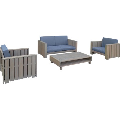 OBI Lounge sestava Tanville eukalyptus 4dílná OBI Lounge sestava Tanville eukalyptus 4dílná