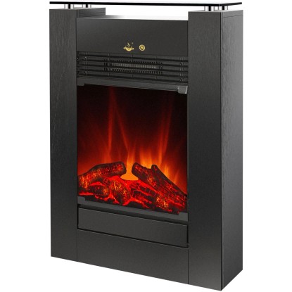 EL Fuego Elektrický krb Tessin černý, 900/1 800 W, 58 x 79,5 x 17 cm EL Fuego Elektrický krb Tessin černý, 900/1 800 W, 58 x 79,5 x 17 cm