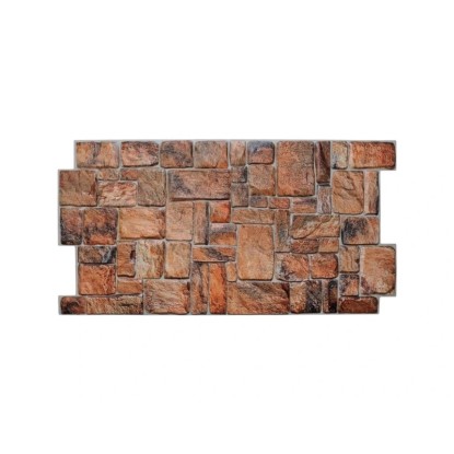 SOYKA STYLE PVC panel Stone brown cubes 98 x 50 cm SOYKA STYLE PVC panel Stone brown cubes 98 x 50 cm