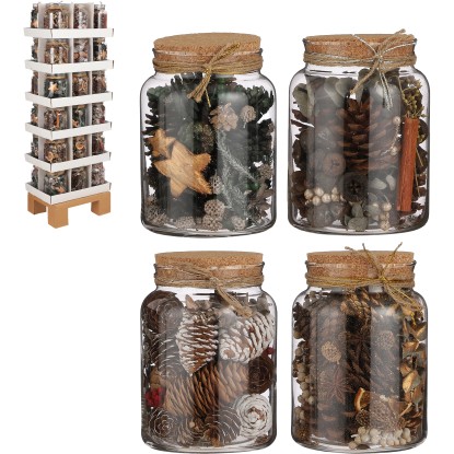 Potpourri Vánoční dekorace z jedlových šišek, 4 varianty, 36 ks, pr.12 x 16 cm Potpourri Vánoční dekorace z jedlových šišek, 4 varianty, 36 ks, pr.12 x 16 cm