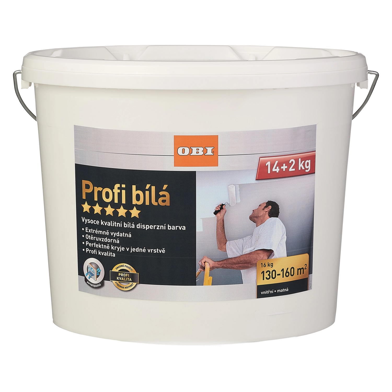 OBI Interiérová barva Profi bílá matná 14 + 2 kg OBI Interiérová barva Profi bílá matná 14 + 2 kg