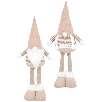Vánoční dekorace, skřítek v pleteném svetru, 33 cm Vánoční dekorace, skřítek v pleteném svetru, 33 cm