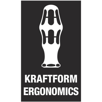 Symbol šroubováku Wera Kraftform: Ergonomická rukojeť pro pohodlné šroubování. Symbol šroubováku Wera Kraftform: Ergonomická rukojeť pro pohodlné šroubování.
