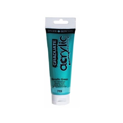 Daler Rowney Akrylová barva GRADUATE metalická zelená, 120 ml Daler Rowney Akrylová barva GRADUATE metalická zelená, 120 ml