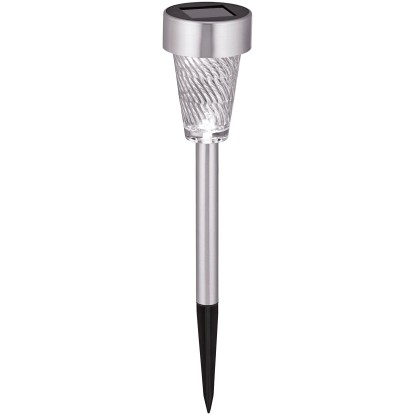 OBI Solární svítidlo s trnem s rýhovaným sklem z nerezové oceli OBI Solární svítidlo s trnem s rýhovaným sklem z nerezové oceli