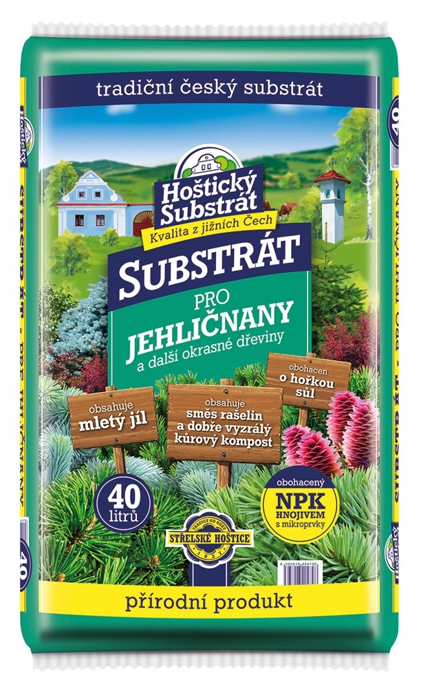 Hoštický substrát Substrát pro jehličnany a jiné okrasné rostliny 40 l Hoštický substrát Substrát pro jehličnany a jiné okrasné rostliny 40 l