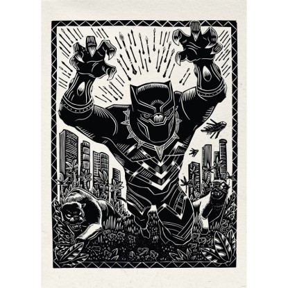 Komar Plakát Marvel Black Panther Lino-Cut Charge 50 x 70 cm Komar Plakát Marvel Black Panther Lino-Cut Charge 50 x 70 cm