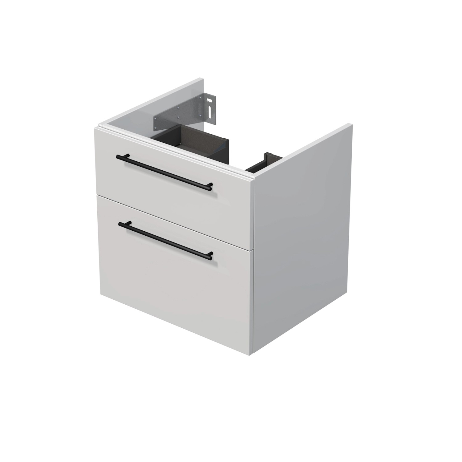 INTEDOOR Koupel.skříň pod desku BEE, úchyt černý, 2zás., š. 60 cm, bílá lesk INTEDOOR Koupel.skříň pod desku BEE, úchyt černý, 2zás., š. 60 cm, bílá lesk