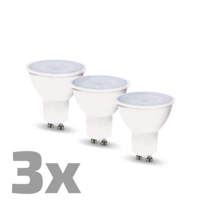 EURO-LUX LED žárovka GU10, 4,8 W, 425 lm, 3000 K, 3 ks EURO-LUX LED žárovka GU10, 4,8 W, 425 lm, 3000 K, 3 ks