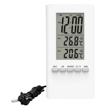 SOLIGHT Teploměr s drátovým čidlem TE09, velký LCD displej, datum, čas, bílá SOLIGHT Teploměr s drátovým čidlem TE09, velký LCD displej, datum, čas, bílá