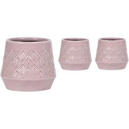 Kolibri Home Keramický obal na květináč Bohemian, růžová, pr. 9 x 15 cm Kolibri Home Keramický obal na květináč Bohemian, růžová, pr. 9 x 15 cm