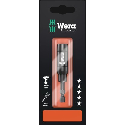 Wera Držák bitů Impaktor 897/4 IMP R SB s prstencovým magnetem a rozp. kroužkem Wera Držák bitů Impaktor 897/4 IMP R SB s prstencovým magnetem a rozp. kroužkem