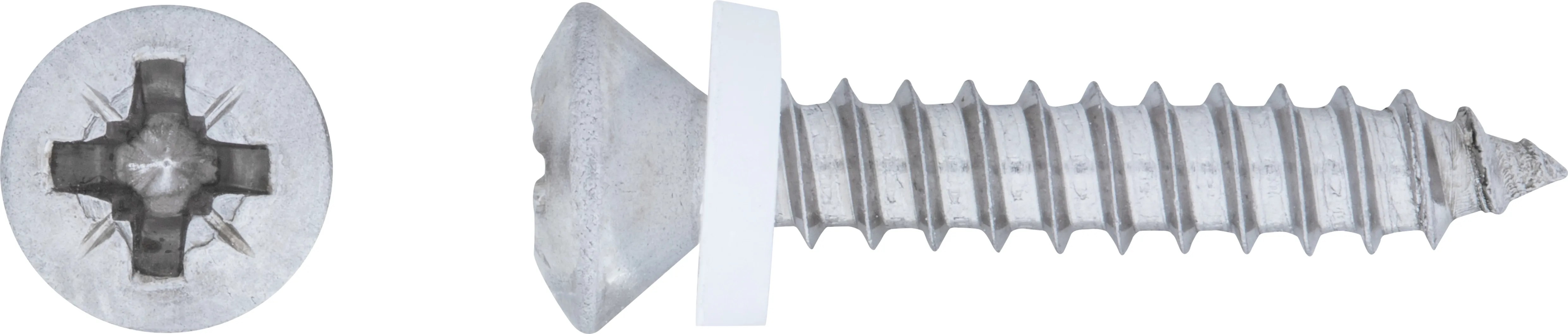 Parapetní vrut s čočkovou hlavou PZ2 plný závit ocel A2 3,9 x 16 mm, 10 ks Parapetní vrut s čočkovou hlavou PZ2 plný závit ocel A2 3,9 x 16 mm, 10 ks