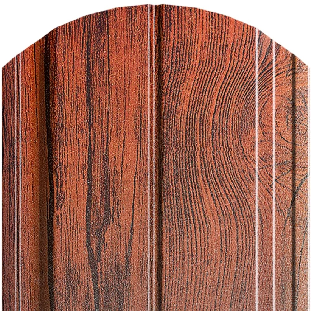 Budmat Plechová plotovka Spazio oblá ořech 9 x 115 x 1000 mm Budmat Plechová plotovka Spazio oblá ořech 9 x 115 x 1000 mm