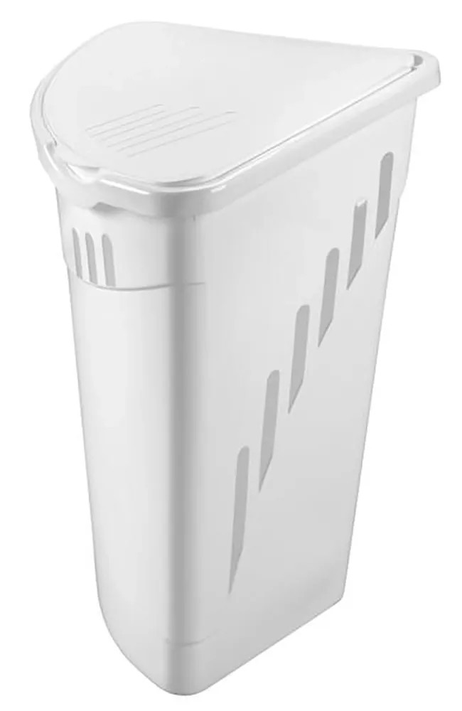 Heidrun Rohový koš na špinavé prádlo, plast, bílá, 35 l Heidrun Rohový koš na špinavé prádlo, plast, bílá, 35 l