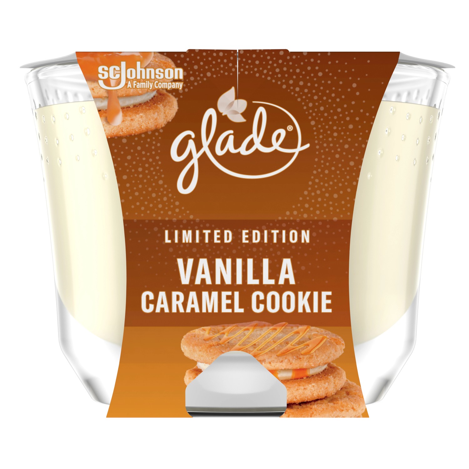 Glade Svíčka Maxi Vanilla Caramel Cookie 224 g Glade Svíčka Maxi Vanilla Caramel Cookie 224 g