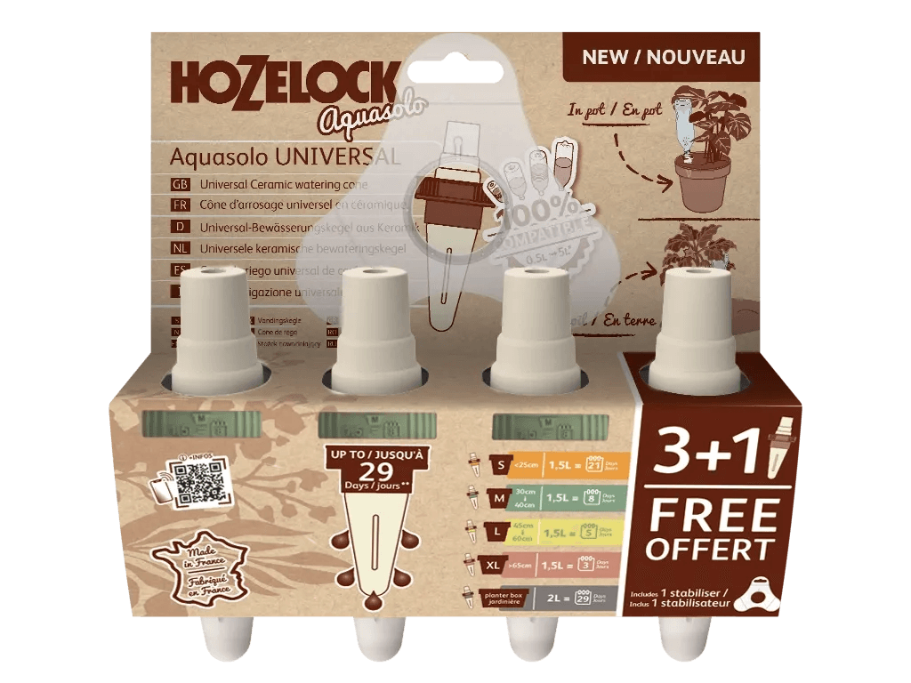 Hozelock Zavlažovací prvek keramický AQUASOLO, vel. M, zelená, sada 3+1 Hozelock Zavlažovací prvek keramický AQUASOLO, vel. M, zelená, sada 3+1