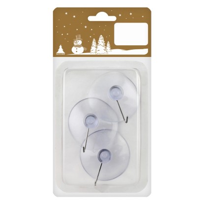 Přísavky s kovovými háčky, 5,5 cm, 3 ks Přísavky s kovovými háčky, 5,5 cm, 3 ks