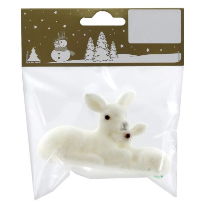 Plastové srnky na stůl, bílé, 9 x 5,5 cm Plastové srnky na stůl, bílé, 9 x 5,5 cm