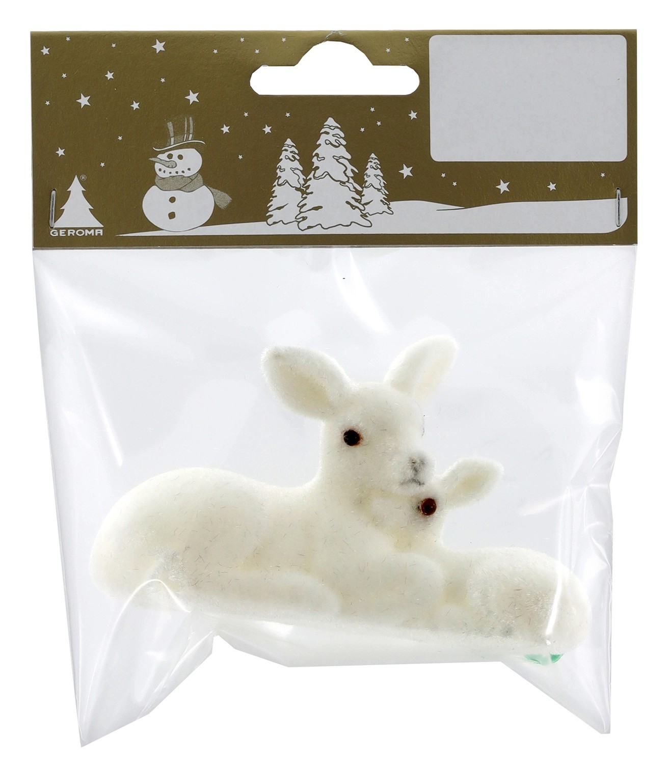 Plastové srnky na stůl, bílé, 9 x 5,5 cm Plastové srnky na stůl, bílé, 9 x 5,5 cm