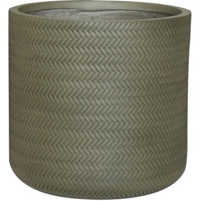 Obal na květináč kulatý vzor copu, zelený, Fibre-Clay, 24 x 24 cm Obal na květináč kulatý vzor copu, zelený, Fibre-Clay, 24 x 24 cm