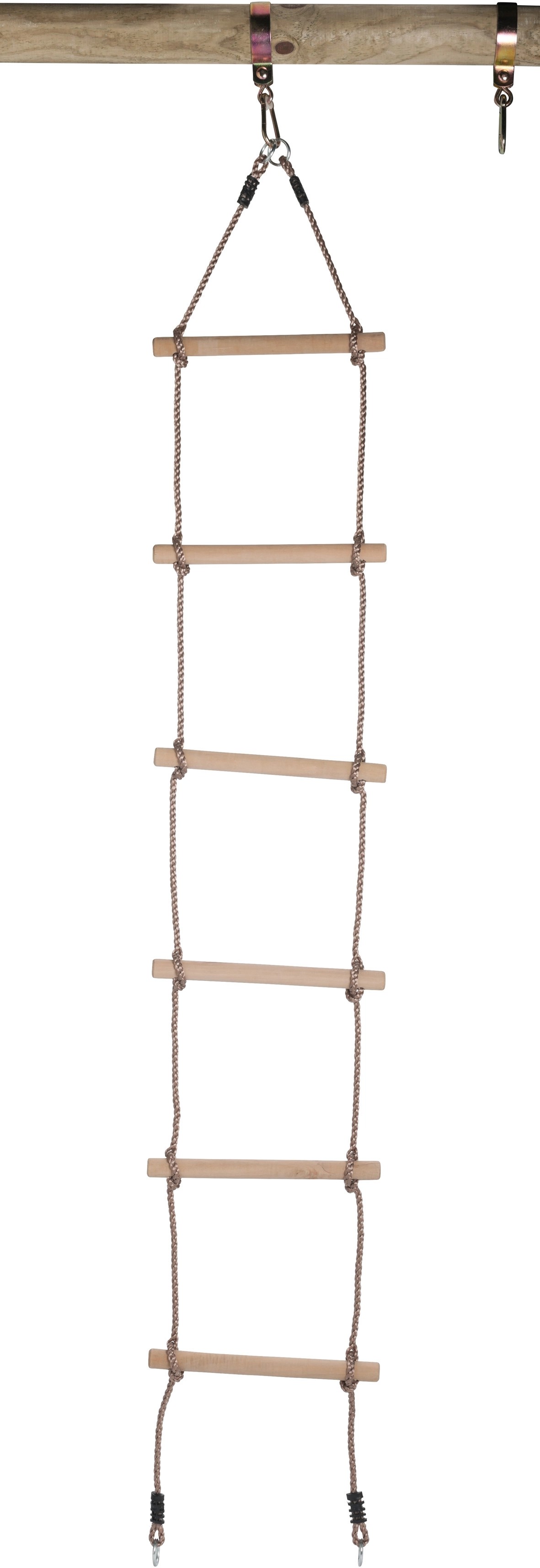 SwingKing Provazový žebřík se 6 dřevěnými příčkami, 250 cm SwingKing Provazový žebřík se 6 dřevěnými příčkami, 250 cm