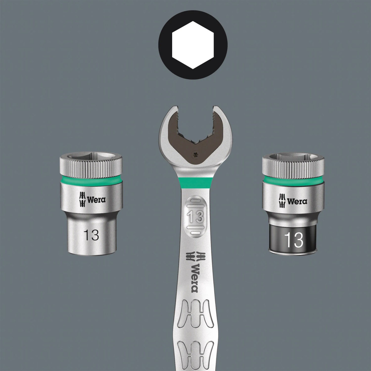 Wera Zyklop ráčna s nástrčnými vložkami, 13 mm pohon. Sada nářadí pro šrouby. Wera Zyklop ráčna s nástrčnými vložkami, 13 mm pohon. Sada nářadí pro šrouby.