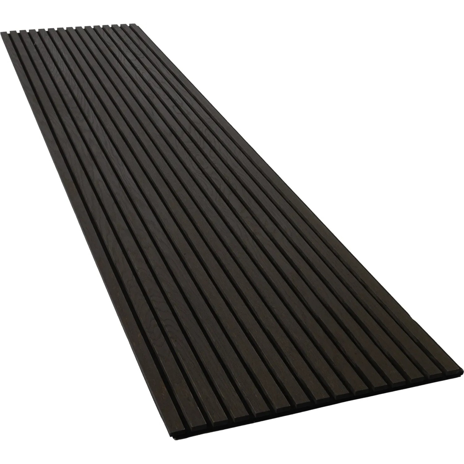 Akustický panel z uzeného dubu, 240 cm, pro obklady stěn a stropů pro pohlcování zvuku. Akustický panel z uzeného dubu, 240 cm, pro obklady stěn a stropů pro pohlcování zvuku.