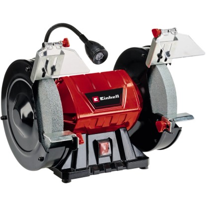 Einhell TC-BG 200 L dvoukotoučová bruska: Bruska s LED světlem a hrubým a jemným brusným kotoučem. Einhell TC-BG 200 L dvoukotoučová bruska: Bruska s LED světlem a hrubým a jemným brusným kotoučem.