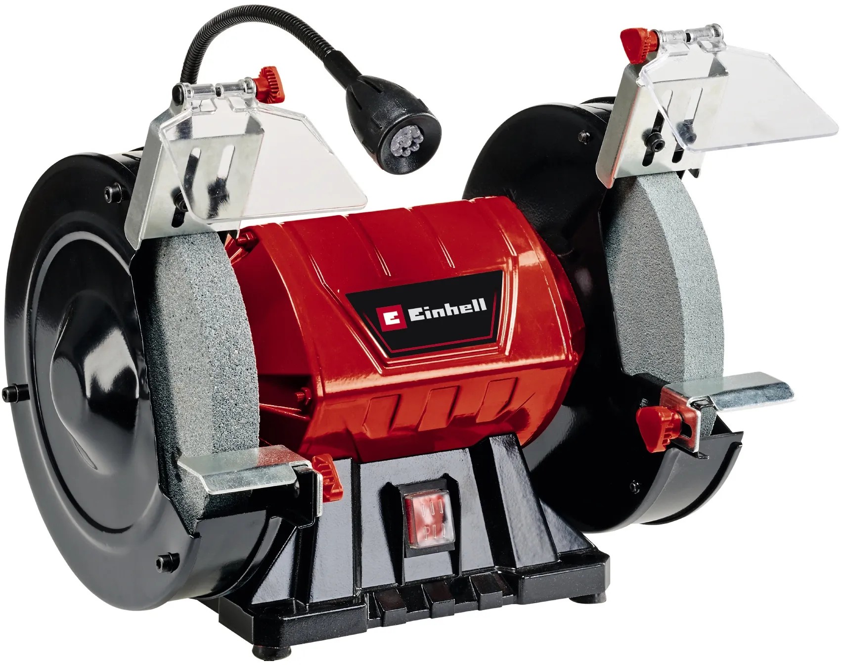 Einhell TC-BG 200 L dvoukotoučová bruska: Bruska s LED světlem a hrubým a jemným brusným kotoučem. Einhell TC-BG 200 L dvoukotoučová bruska: Bruska s LED světlem a hrubým a jemným brusným kotoučem.