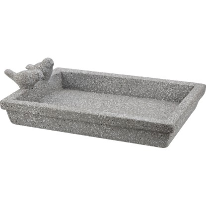 Pítko pro ptáčky světle šedé 32 cm x 22 cm x 8 cm Pítko pro ptáčky světle šedé 32 cm x 22 cm x 8 cm