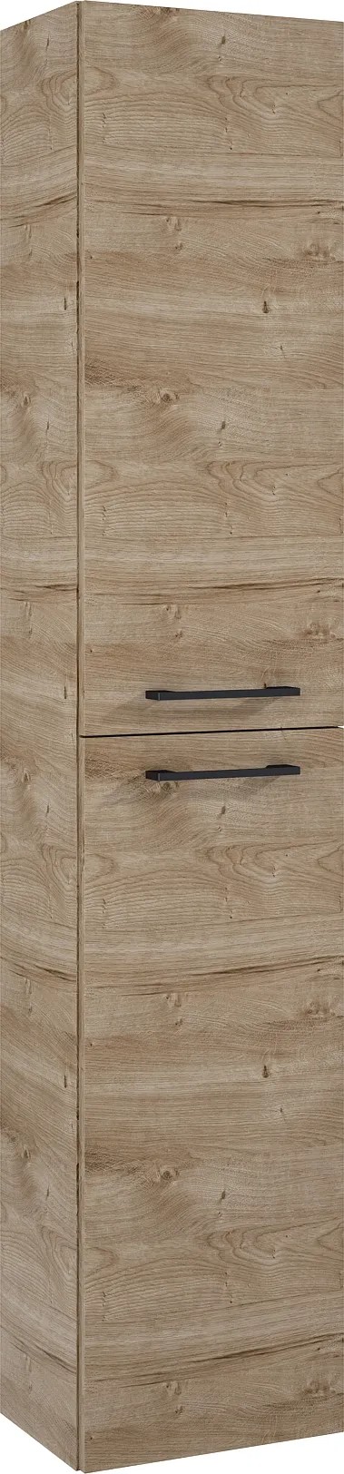 Maximus Vysoká skříňka Chesse, dub Canela + černé úchytky, 150 x 30 x 23,6 cm Maximus Vysoká skříňka Chesse, dub Canela + černé úchytky, 150 x 30 x 23,6 cm