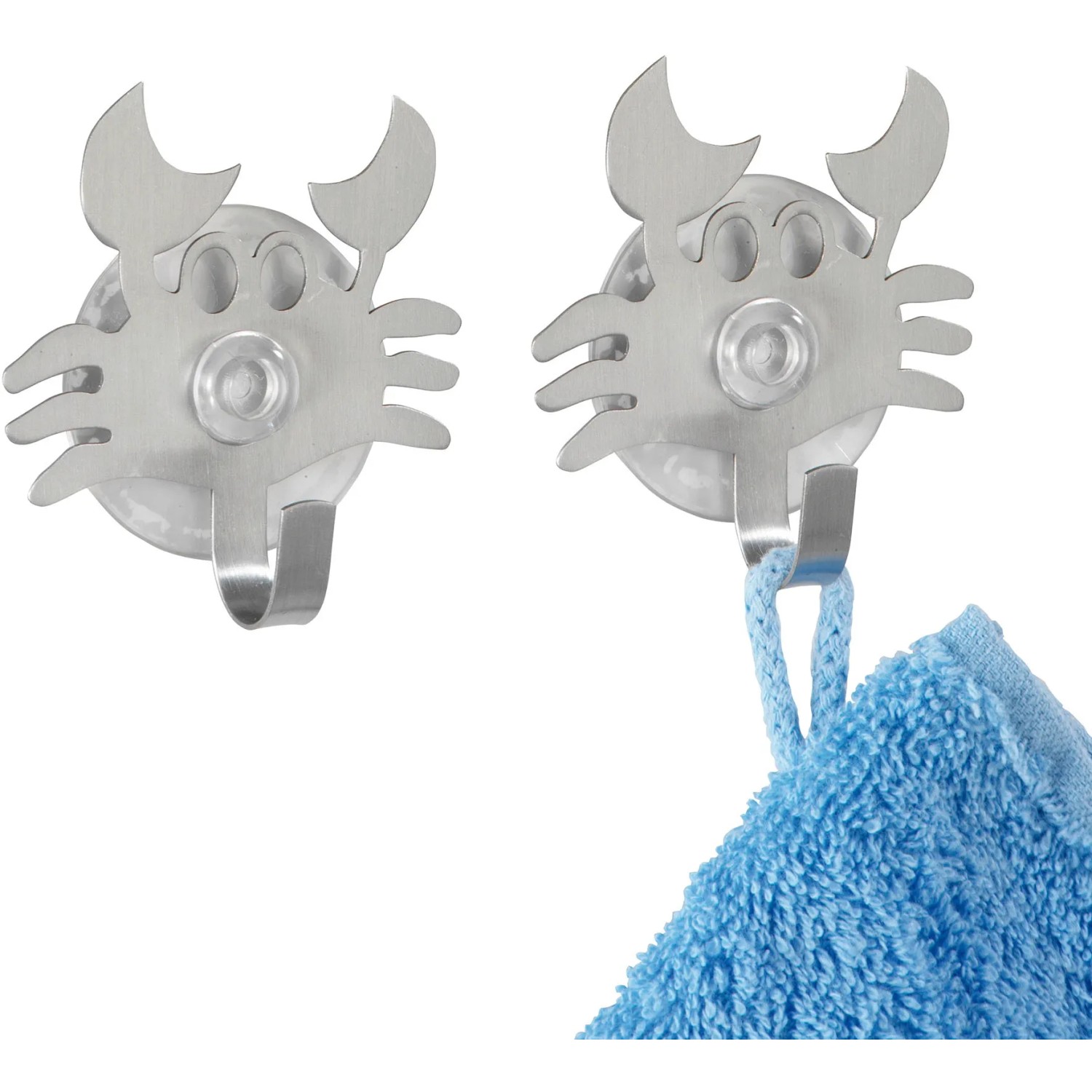 Wenko Háčky přísavka krab nerez, 2 ks Wenko Háčky přísavka krab nerez, 2 ks