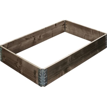 Gartenfreude Dřevěný vyvýšený záhon, stohovatelný, šedý, 120 x 80 x 19,5 cm Gartenfreude Dřevěný vyvýšený záhon, stohovatelný, šedý, 120 x 80 x 19,5 cm