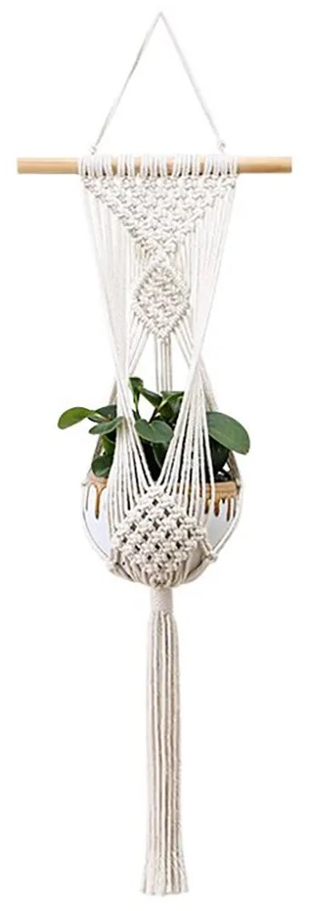 Makramé Závěs na květináč bavlněný přírodní 82 cm Makramé Závěs na květináč bavlněný přírodní 82 cm
