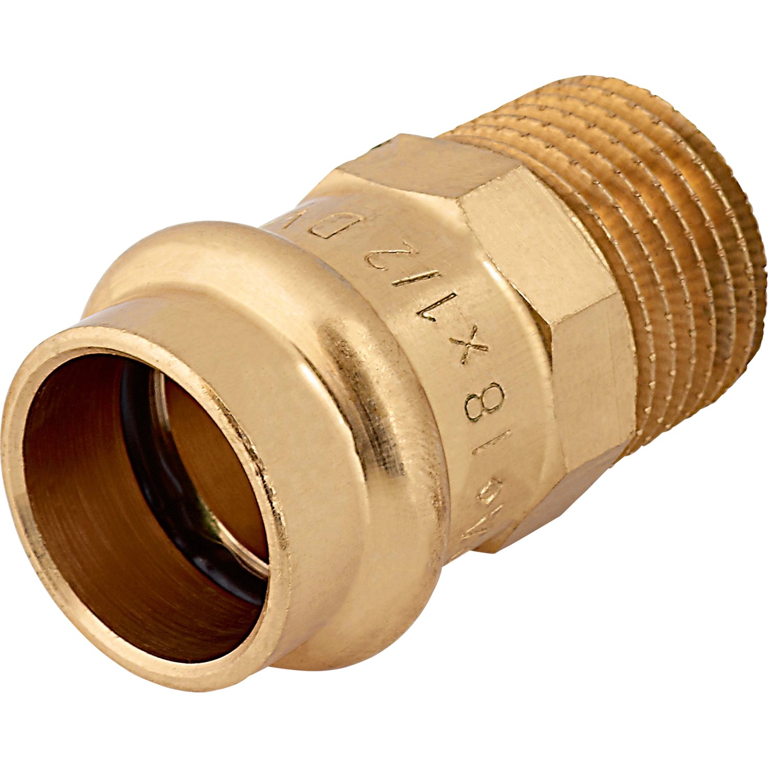 Přechodová vsuvka červený bronz, pr. 18 mm x 21 mm (R 1/2), 1 ks Přechodová vsuvka červený bronz, pr. 18 mm x 21 mm (R 1/2), 1 ks