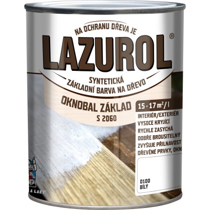 Lazurol Oknobal základ S2060 základní barva bílá 600 ml Lazurol Oknobal základ S2060 základní barva bílá 600 ml