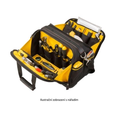 Otevřená brašna na nářadí Stanley FatMax FMST1-73607, plná nářadí. Otevřená brašna na nářadí Stanley FatMax FMST1-73607, plná nářadí.