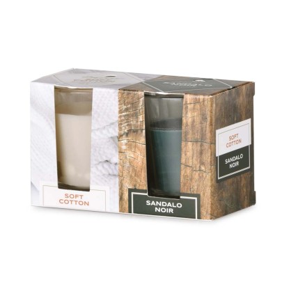 Emocio Svíčka ve skle Soft Cotton & Sandalo Noir 2 ks, 52 x 65 mm Emocio Svíčka ve skle Soft Cotton & Sandalo Noir 2 ks, 52 x 65 mm