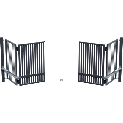 Polargos Skládací brána AGAT s el. pohonem, ZN + grafit RAL7024, 152 x 415 cm Polargos Skládací brána AGAT s el. pohonem, ZN + grafit RAL7024, 152 x 415 cm