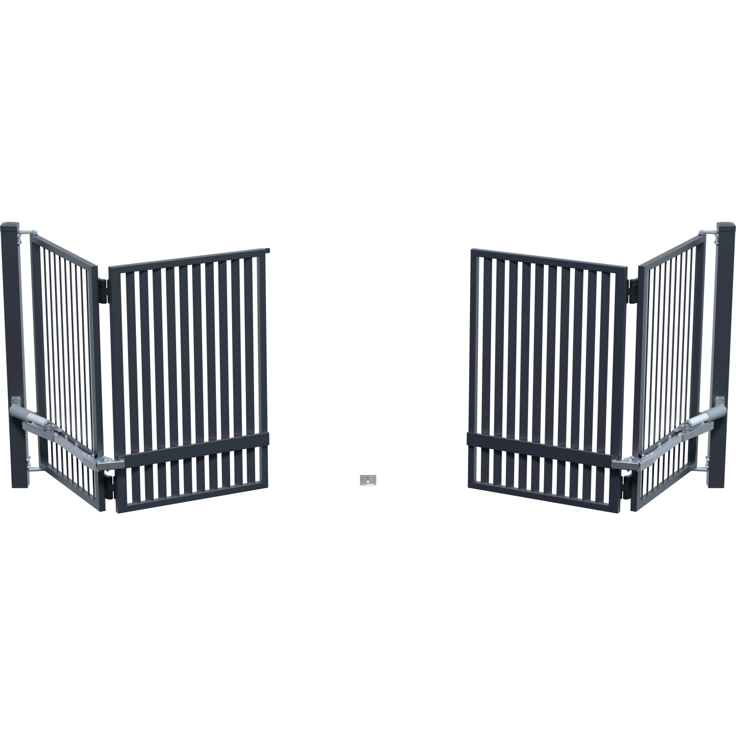 Polargos Skládací brána AGAT s el. pohonem, ZN + grafit RAL7024, 152 x 415 cm Polargos Skládací brána AGAT s el. pohonem, ZN + grafit RAL7024, 152 x 415 cm