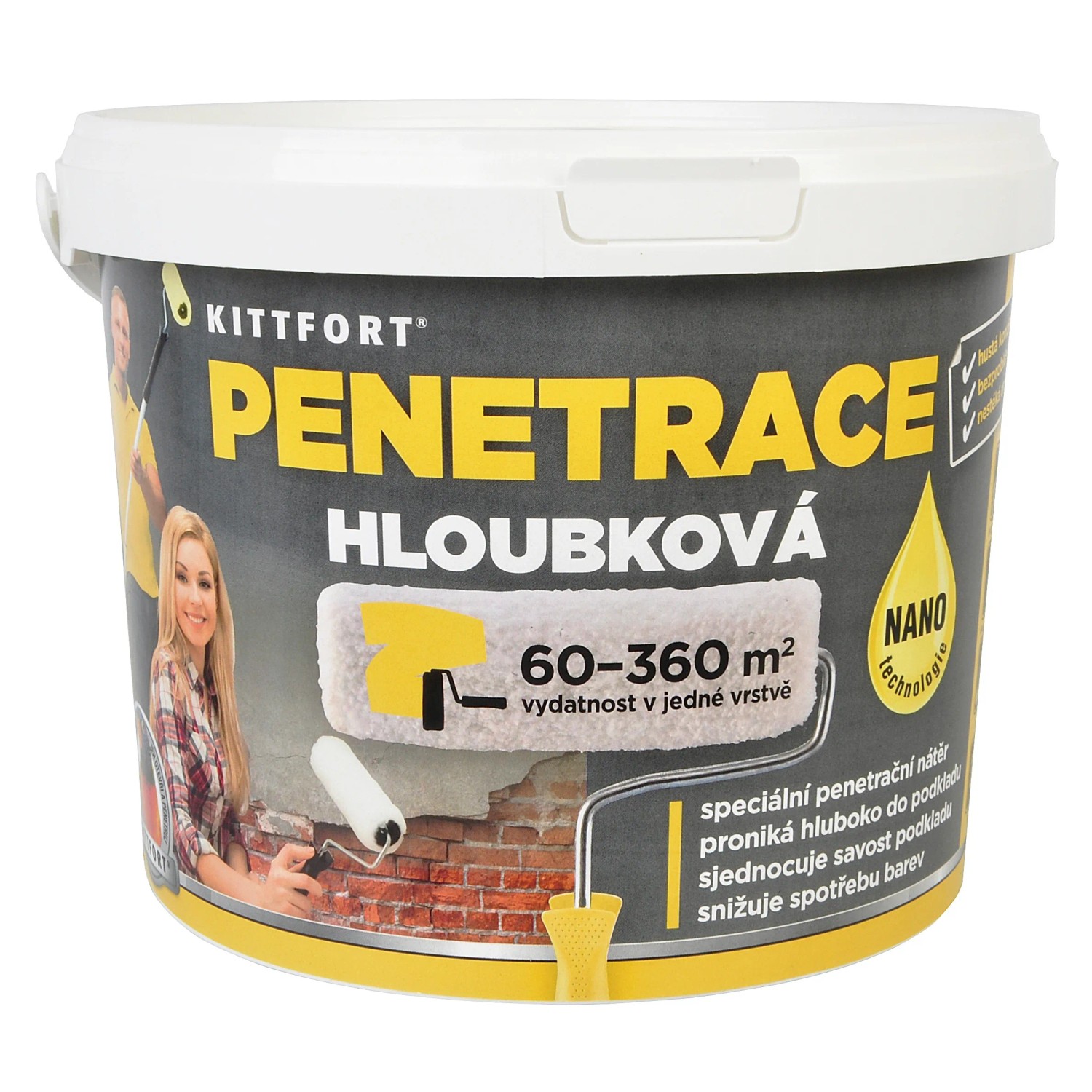KITTFORT Penetrace hloubková Nano 3 kg KITTFORT Penetrace hloubková Nano 3 kg
