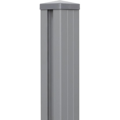 GroJaLumino Sloupek vč. krytky k přip. hmožd./zabet. stříb. 7 x 7 x 300 cm GroJaLumino Sloupek vč. krytky k přip. hmožd./zabet. stříb. 7 x 7 x 300 cm