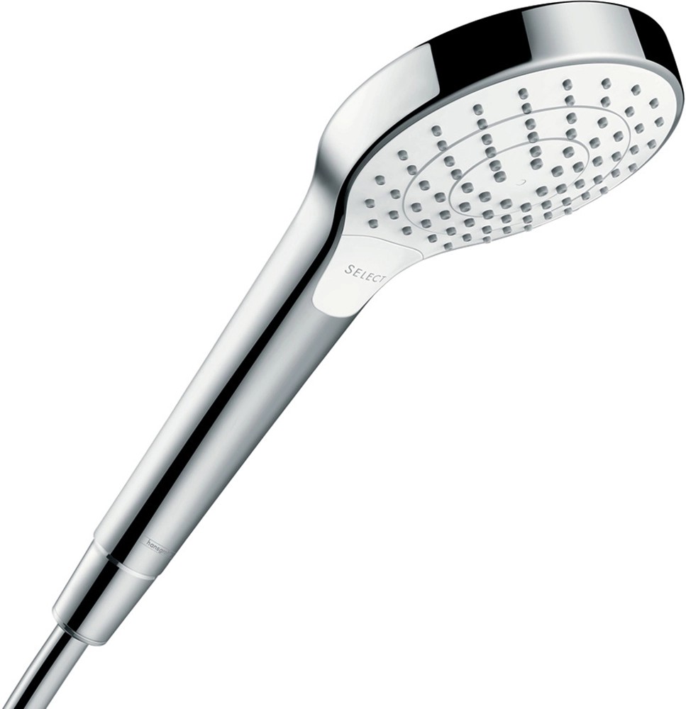Hansgrohe Ruční sprcha Croma Select S Vario, 3 proudy, bílá/chrom, pr. 110 mm Hansgrohe Ruční sprcha Croma Select S Vario, 3 proudy, bílá/chrom, pr. 110 mm